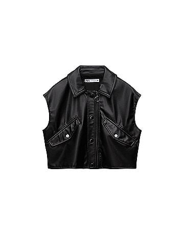 Zara Faux Leather Jacket (view 1)