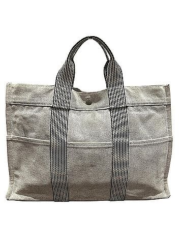 Hermès Hermes HERMES Fourre-Tout MM handbag, canvas (view 2)