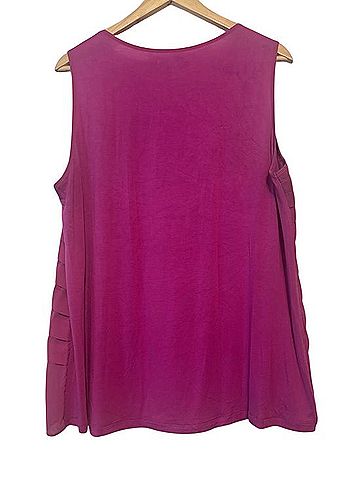 Dana Buchman Layered Pleat Sleeveless Shell Sleeveless T-Shirt (view 2)