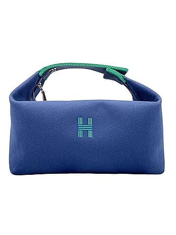 Hermès HERMES Bride a Black GM Handbag 103223M Blue 100% Cotton Women's (view 1)