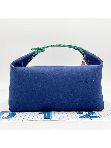 Hermès HERMES Bride a Black GM Handbag 103223M Blue 100% Cotton Women's (view 2)