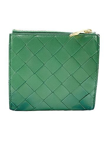 Bottega Veneta BOTTEGA VENETA Bi-fold Wallet Intrecciato 600270 Green Leather Women's (view 2)
