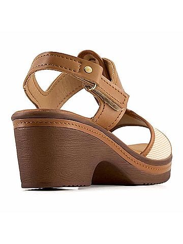 Andrea Women's Ankle-Strap Platform Sandal in Beige (view 2)