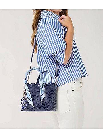 Shiraleah Women's Lola Mini Tote Bag in Navy (view 2)