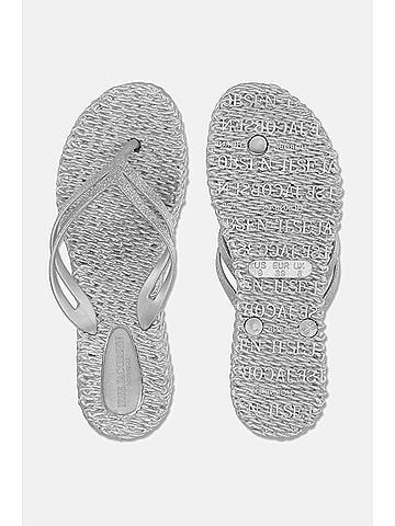 Ilse Jacobsen Women's Cheerful Platform Flip Flops in Silver (view 2)
