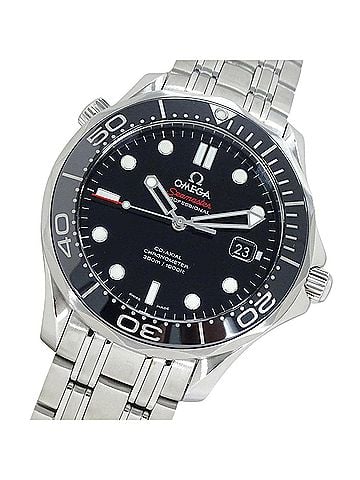 Omega Omega Seamaster 212.30.41.20.01.003 Men's Diver's Watch, 300m Water Resistance, Date Display, Co-Axial Chronometer, Automatic Movement, Stainless Steel (SS), Silver &amp; Black. (view 1)
