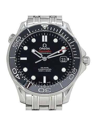 Omega Omega Seamaster 212.30.41.20.01.003 Men's Diver's Watch, 300m Water Resistance, Date Display, Co-Axial Chronometer, Automatic Movement, Stainless Steel (SS), Silver &amp; Black. (view 2)