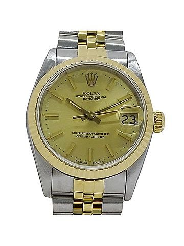Rolex Rolex Datejust 68273 (serial number 95 series) - Boys' size watch, automatic winding, stainless steel (SS) and yellow gold (YG) combination. (view 2)