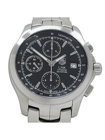 TAG Heuer TAG Heuer Link CJF2110 Men's Watch, Brand Name, Chronograph, Automatic, Stainless Steel (SS), Silver, Black (view 2)