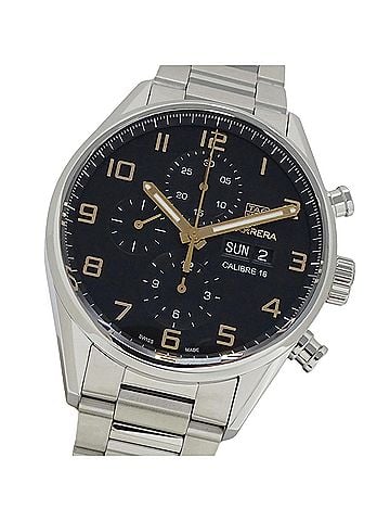 TAG Heuer TAG Heuer Carrera CV2A1AB Men's Watch, Brand Name, Caliber 16 Chronograph, Automatic Movement, Stainless Steel (SS), Leather Strap (view 1)