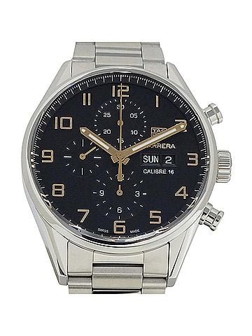 TAG Heuer TAG Heuer Carrera CV2A1AB Men's Watch, Brand Name, Caliber 16 Chronograph, Automatic Movement, Stainless Steel (SS), Leather Strap (view 2)