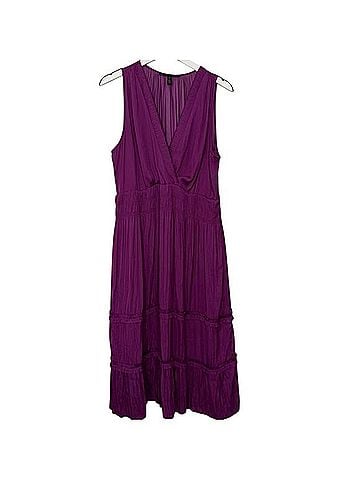 White House Black Market WHBM Smocked Tiered Maxi Dress Casual Dress (view 1)