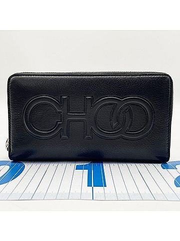 Jimmy Choo JIMMY CHOO Long Wallet BETTINA Black Leather Women's Round (view 1)