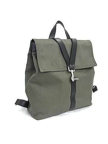 Valentino Garavani VALENTINO GARAVANI Backpack, V-Punk Style, Khaki Green x Black Canvas Leather, Men's (view 1)