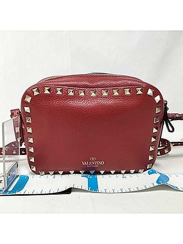 Valentino Garavani Valentino Garavani Shoulder Bag Rockstud Small Camera PW2B0809VSF Red Leather Women's (view 2)