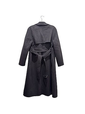 Theory Long Wrap Trench Wool Coat (view 2)