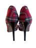 Betsey Johnson Plaid Red Green Heels Size 7 1/2 - photo 2
