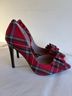 Betsey Johnson Plaid Red Green Heels Size 7 1/2 - photo 4