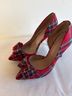 Betsey Johnson Plaid Red Green Heels Size 7 1/2 - photo 11