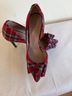 Betsey Johnson Plaid Red Green Heels Size 7 1/2 - photo 7