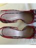 Betsey Johnson Plaid Red Green Heels Size 7 1/2 - photo 3