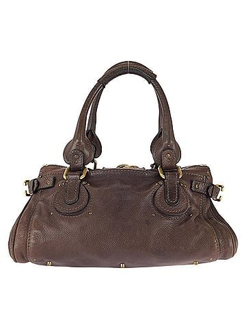 Chloé Chloé Chloe Vintage Paddington Brown Leather Handbag Shoulder Bag Mini Boston with Gold Hardware for Women (view 2)