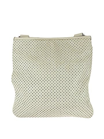 Bally BALLY Perforated Leather Shoulder Bag/Messenger Bag for Women - White/Ivory with Silver Hardware (view 2)
