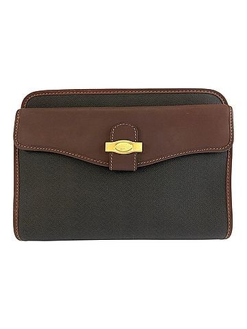 Dunhill Dunhill Brown Black Gold Hardware Leather Clutch Bag Second for Men (view 1)