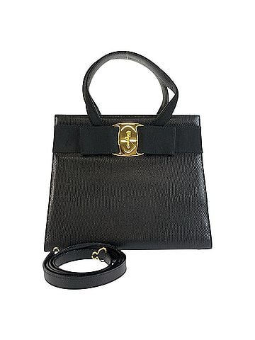Salvatore Ferragamo Salvatore Ferragamo Vara Ribbon Black Leather Handbag/Shoulder Bag (2-way) AQ-214178 (view 1)