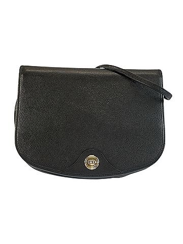 Christian Dior Christian Dior Vintage Black Leather Shoulder Bag/Pouch with Gold Hardware for Women (view 1)