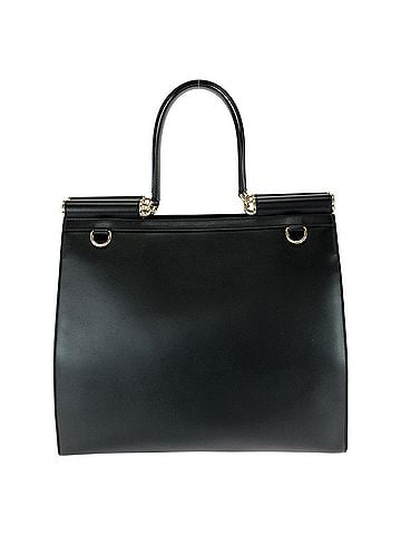 Dolce & Gabbana Dolce &amp; Gabbana DOLCE&amp;GABBANA Sicily 2-way Black Leather Tote Bag with Gold Hardware - Business Bag/Shoulder for Men (view 2)