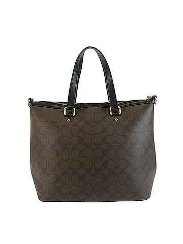 Coach COACH Signature Brown Black Gold Hardware F34614 Tote Bag Shoulder 2-way Women's (view 2)