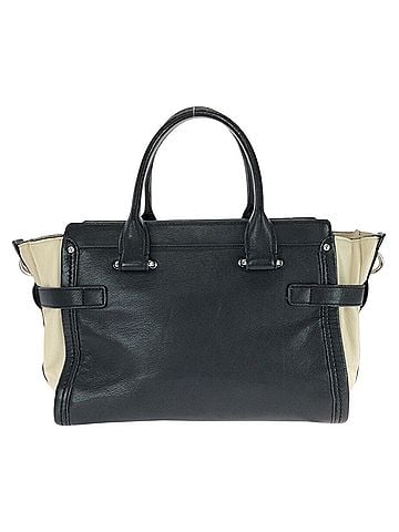 Coach COACH Swagger 27 2-way bag, black and white, silver hardware, leather, 55193, handbag/shoulder women's. (view 2)