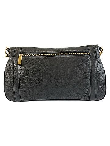 Tory Burch Tory Burch Amanda Foldover Black Leather Shoulder Bag/Clutch Bag with Gold Hardware for Women (view 2)