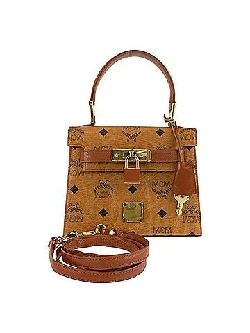 MCM MCM Vintage Visetos Brown Gold Hardware Mini Handbag Shoulder Bag 2-way Women's (view 1)