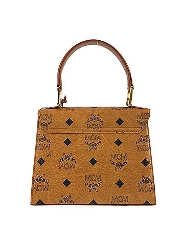 MCM MCM Vintage Visetos Brown Gold Hardware Mini Handbag Shoulder Bag 2-way Women's (view 2)