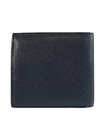Bally BALLY (Bally) Navy Leather Folding Wallet with Silver Hardware - Compact for Men (view 2)
