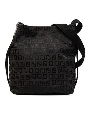 Fendi Fendi Zucchino Crossbody Shoulder Bag 8BR317 Brown Black Canvas Leather Women's FENDI (view 1)