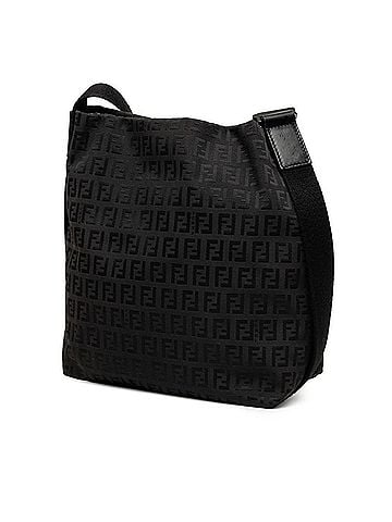Fendi Fendi Zucchino Crossbody Shoulder Bag 8BR317 Brown Black Canvas Leather Women's FENDI (view 2)