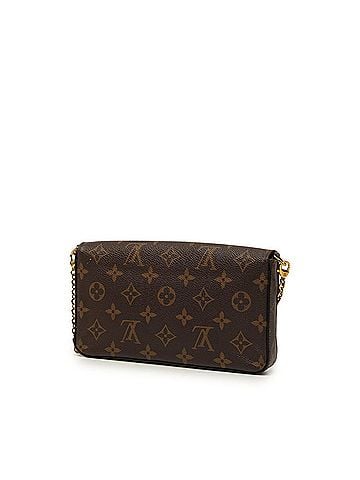 Louis Vuitton Louis Vuitton Monogram Pochette Felicie Chain Shoulder Bag M61276 Brown Fuchsia Leather Women's LOUIS VUITTON (view 2)