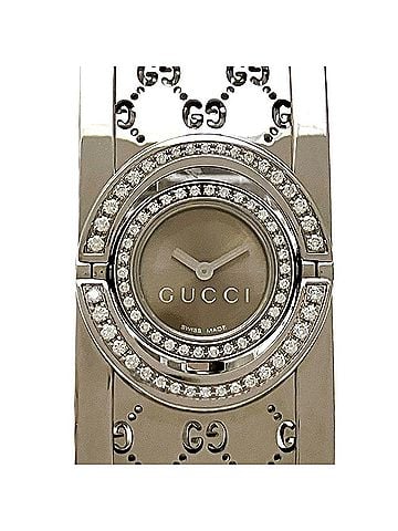 Gucci Gucci GUCCI Toile Watch GG Diamond Bezel Total Weight 55.2g Stainless Steel Quartz Brown Dial 112 (YA112504) (view 1)