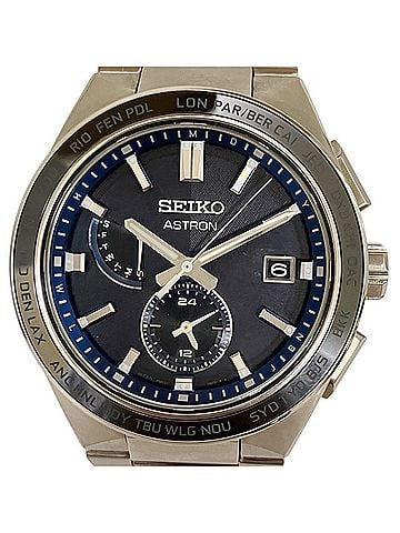 Seiko Seiko Astron Nextar World Time Watch, Total Weight 96.7g, Titanium, Radio-Controlled Solar, Navy Dial, SBXY051 8B63-0BD0 (view 1)