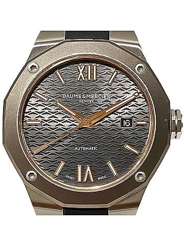 BAUME & MERCIER Baume &amp; Mercier Riviera Watch, Total Weight 113.6g, Stainless Steel, Automatic Movement, Gray Dial, M0A10660 (view 1)