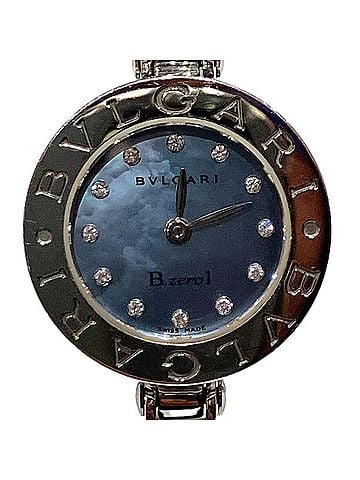 Bvlgari Bulgari B.zero1 watch, total weight 44.6g, stainless steel, quartz movement, blue dial, BZ22S (view 1)
