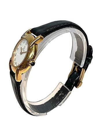 Fendi Fendi watch, total weight 20.4g, GP (gold plated) leather strap, quartz movement, white dial, 410L. (view 2)