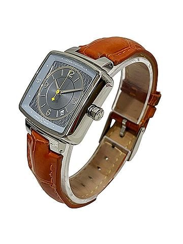 Louis Vuitton Louis Vuitton Tambour Speedy Watch, Total Weight 41g, Stainless Steel, Genuine Leather Strap, Quartz Movement, Silver Dial, Q2211 (view 2)