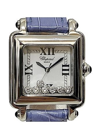 Chopard Chopard Happy Sport watch, total weight 36.8g, stainless steel, genuine leather strap, quartz movement, white dial, size 27, 8325-23 (view 1)