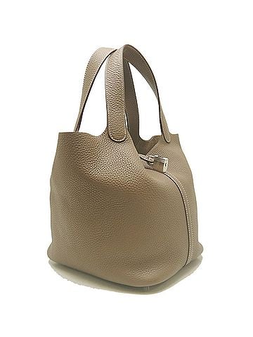 Hermès HERMES Picotin Lock MM H060991 Handbag, Taurillon Clemence Leather, Etoupe, Women's, 254299 (view 2)