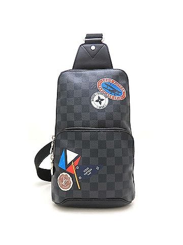 Louis Vuitton LOUIS VUITTON Damier Graphite Avenue Sling Bag N41056 Body Gray Black Men's 353535 (view 1)