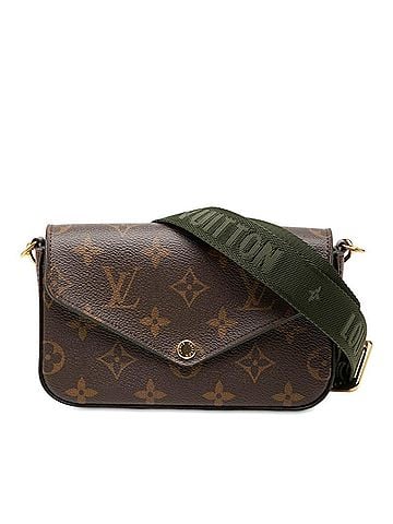 Louis Vuitton Louis Vuitton Monogram Multi Pochette Felicie Crossbody Shoulder Bag M80091 Brown Khaki Leather Women's LOUIS VUITTON (view 1)